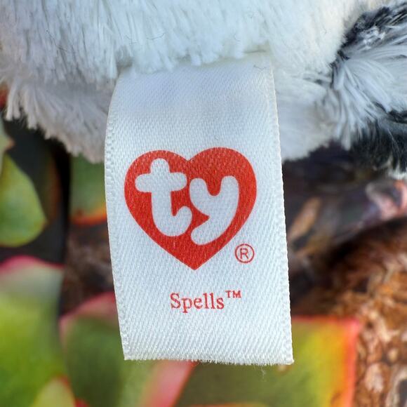 Ty Beanie Boo Spells Small Gray & White Owl Plush – EUC - Picture 4 of 4